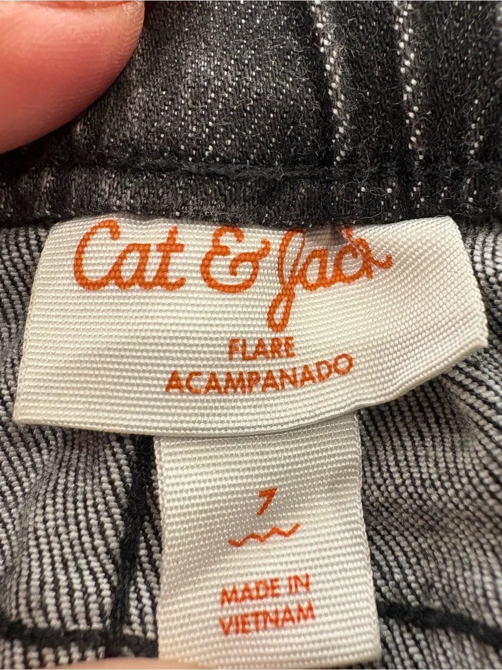 Cat & Jack Black Flare Jeans with Multicolor Floral Embroidery